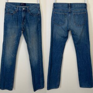 Gap Denim Men 29x34 Slim Boot Bright Stone Wash Jeans